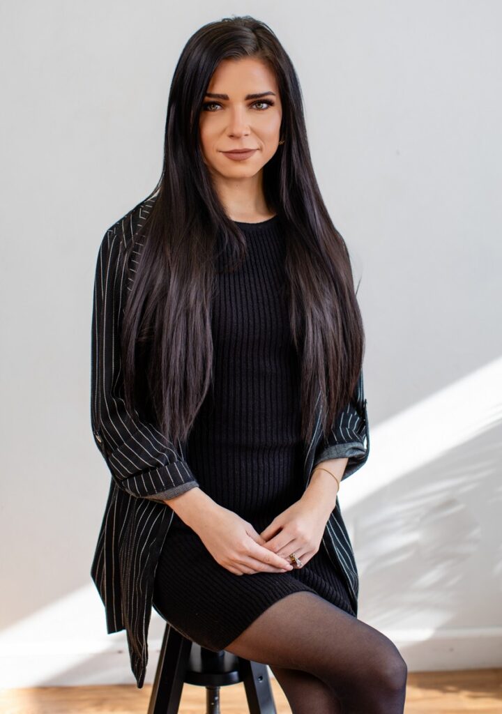 Professional branding portrait female executive warm St. Louis